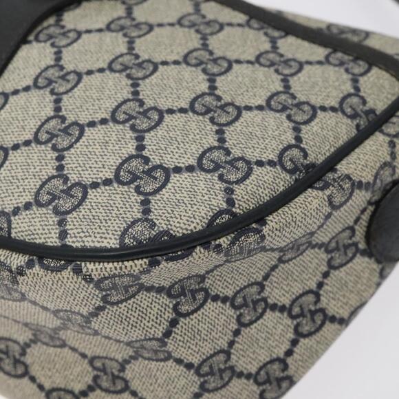 GUCCI GG Supreme Sherry Line Bag Pvc Navy Gold Red 89 02 032 - Picture 10 of 16